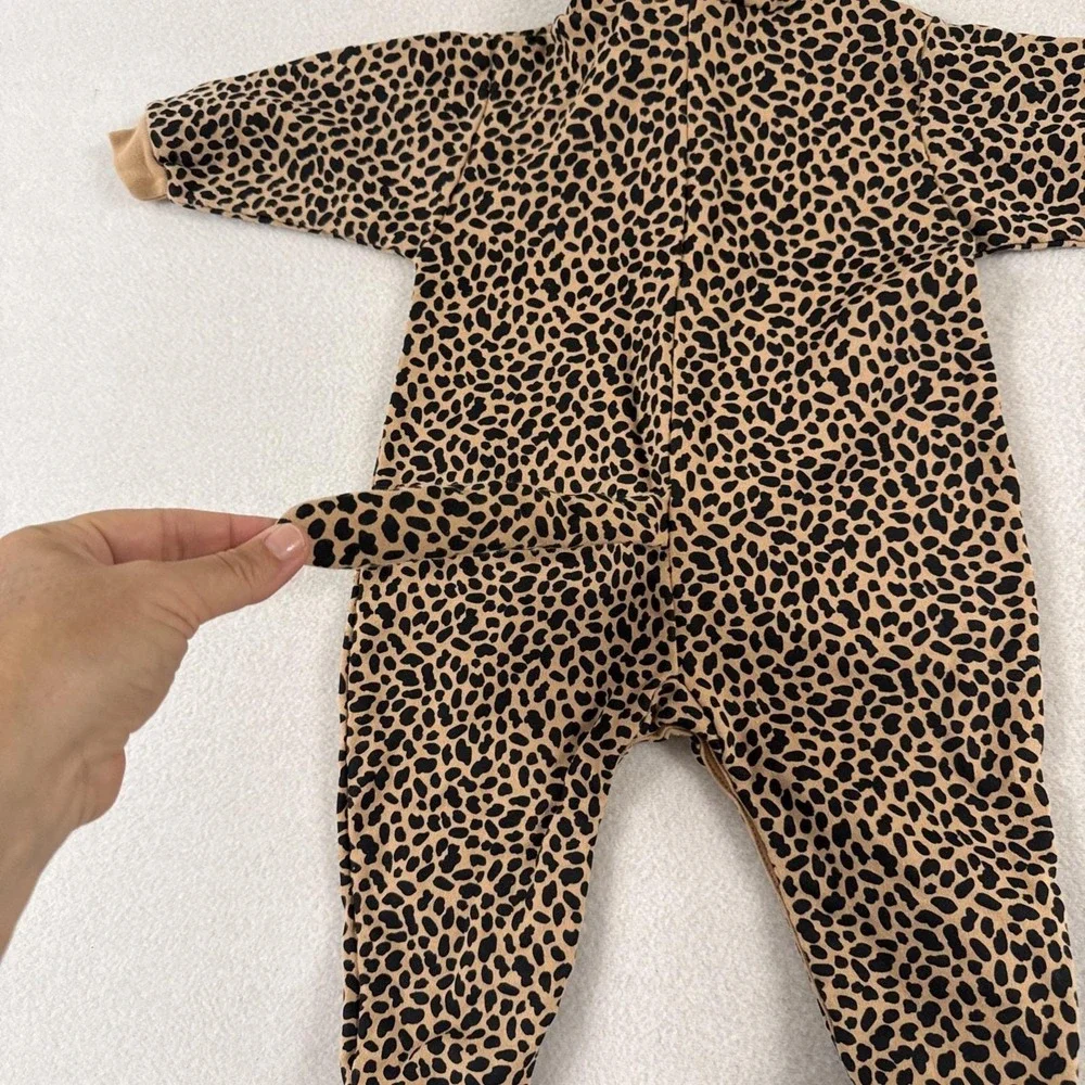 Vtg Baby Costume Cheetah‎ Animal Tail Ears Hood Class Club 6-9 Months Leopard